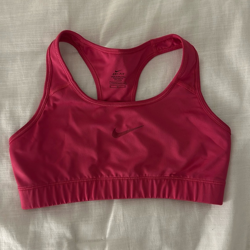 Pink Nike Medium Sports Bra